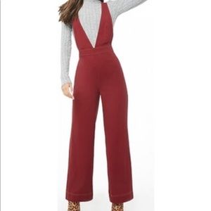Burgundy corduroy jumpsuit